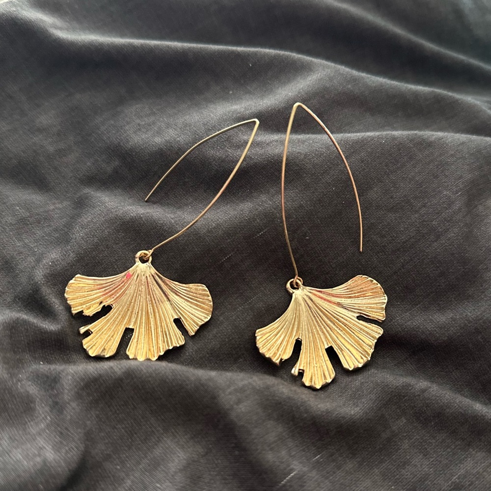 Gold Petal Earrings